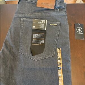 Volcom Slim Straight Gray Jeans with Clean Wash